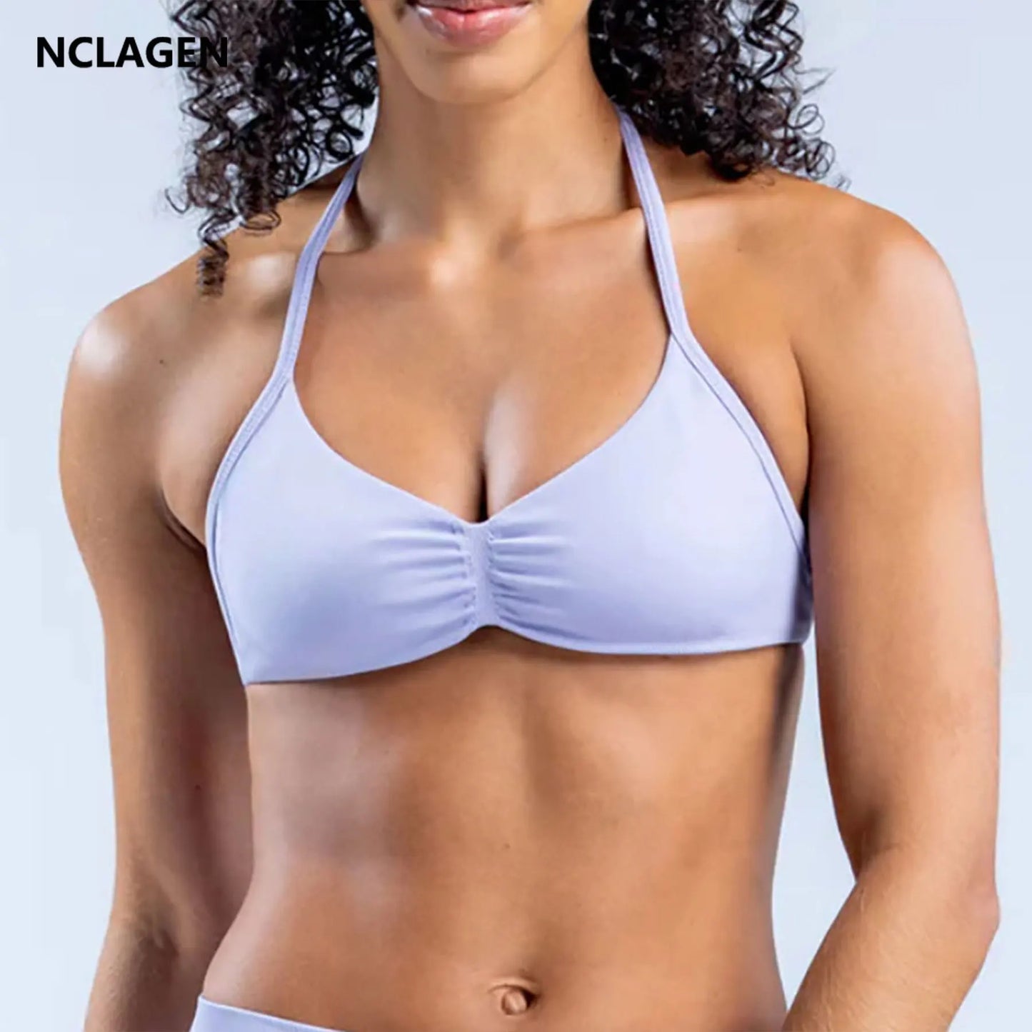 NCLAGEN Women Halter Sports Bra